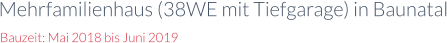Bauzeit: Mai 2018 bis Juni 2019 Mehrfamilienhaus (38WE mit Tiefgarage) in Baunatal